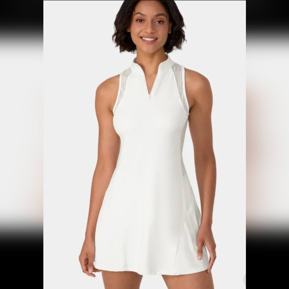 Halara White Mesh Tennis Dress